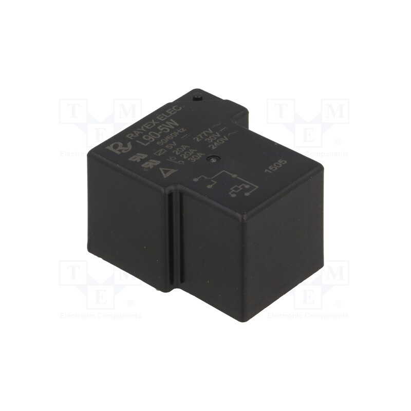 1 pcs x Recoy/RAYEX ELECTRONICS - L90-5W - Relay: electromagnetic, SPDT, Ucoil: 5VDC, 30A, Series: L90, PCB