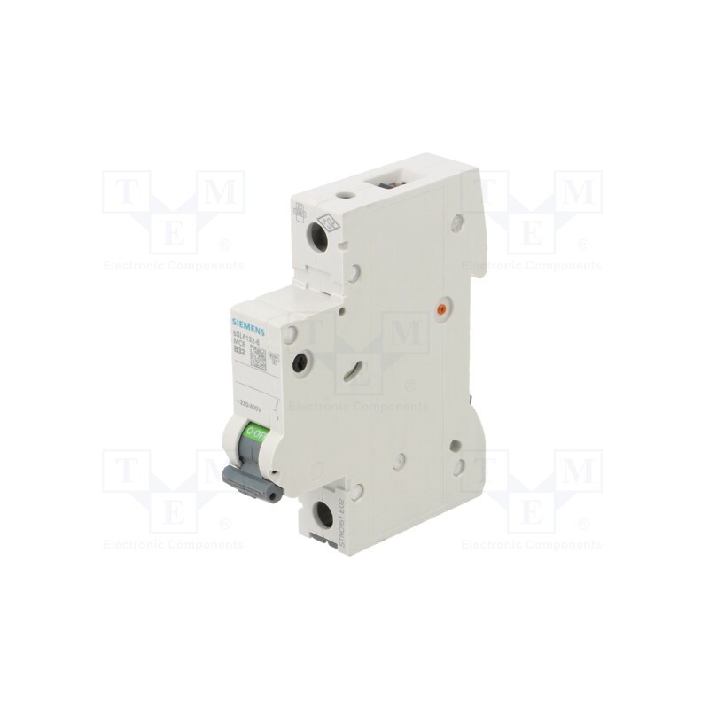 1 pcs x SIEMENS - 5SL6132-6 - Circuit breaker, 230VAC, Inom: 32A, Poles: 1, Charact: B, 6kA, IP20