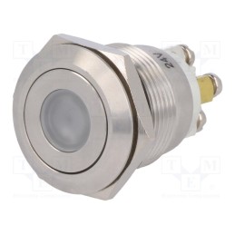 1 pcs x ONPOW - GQ19F-10D/B/24V/S - Switch: vandal resistant, Pos: 2, SPST-NO, 0.5A/220VAC, 2A/36VDC