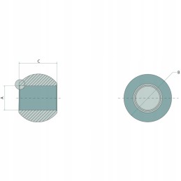 Lower connector ball, category 1, heavy duty granite
