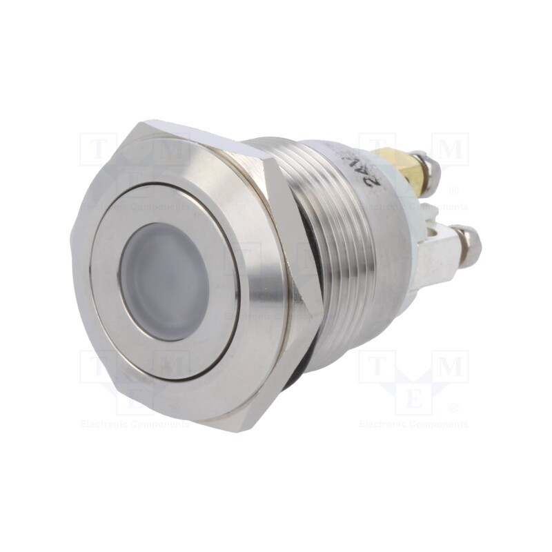 1 pcs x ONPOW - GQ19F-10D/G/24V/S - Switch: vandal resistant, Pos: 2, SPST-NO, 0.5A/220VAC, 2A/36VDC