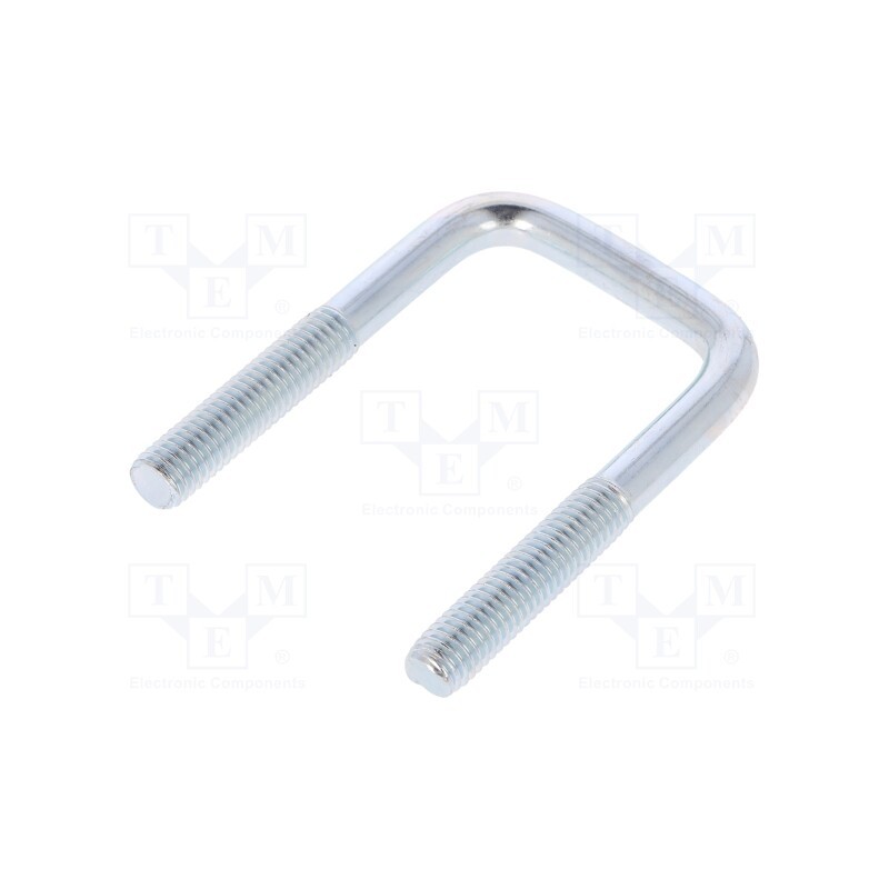 1 pcs x DROMET - CBTC..8..35..68 (1') - U-bolt, C, 1.25, steel, zinc, Thread len: 32mm, Int.width: 35mm