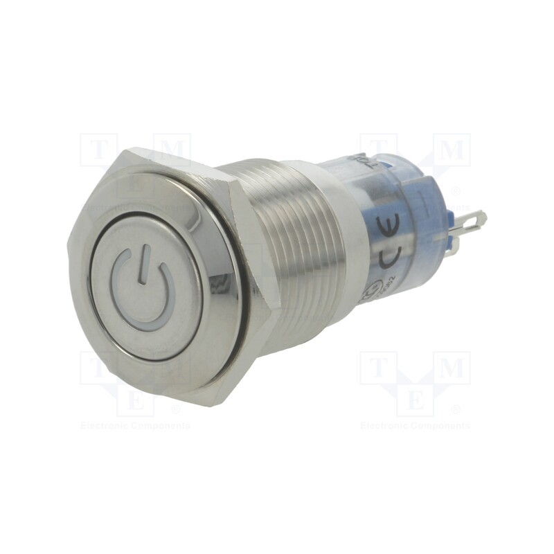 1 pcs x ONPOW - LAS2GQF-11ZDT/R/12V/S - Switch: vandal resistant, Pos: 2, SPDT, 0.5A/220VAC, 1A/24VDC, IP40