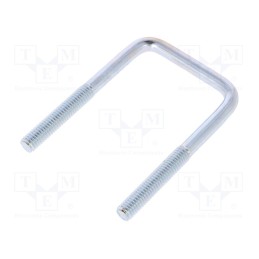 1 pcs x DROMET - CBTC..6..35..65 (1') - U-bolt, C, 1, steel, zinc, Thread len: 30mm, Int.width: 35mm, square