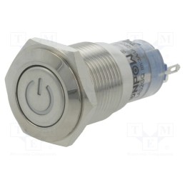 1 pcs x ONPOW - LAS2GQF-11ZDT/G/24V/S - Switch: vandal resistant, Pos: 2, SPDT, 0.5A/220VAC, 1A/24VDC, IP40