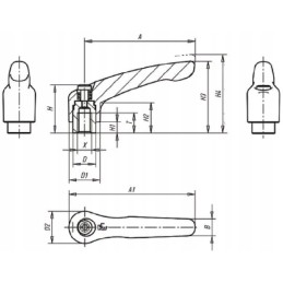 Clamping lever kipp gr2 m8 unlocking previous