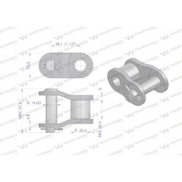 Warynski P24B1 chain pologniwo, package of 2 pcs