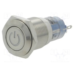 1 pcs x ONPOW - LAS2GQF-11ZDT/B/24V/S - Switch: vandal resistant, Pos: 2, SPDT, 0.5A/220VAC, 1A/24VDC, IP40