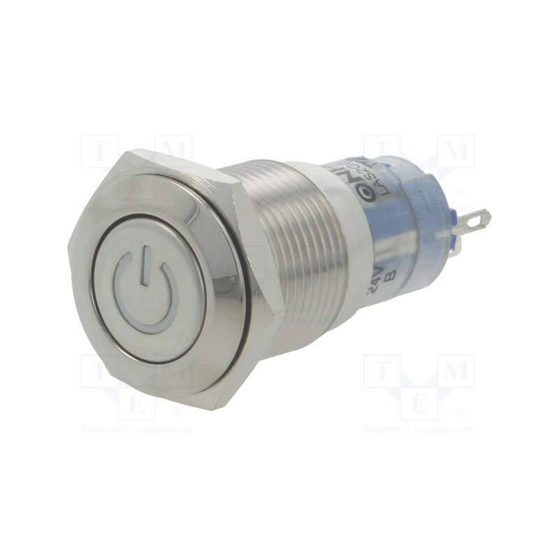 1 pcs x ONPOW - LAS2GQF-11ZDT/B/24V/S - Switch: vandal resistant, Pos: 2, SPDT, 0.5A/220VAC, 1A/24VDC, IP40