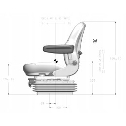Medium seat with mechanical suspension 156647