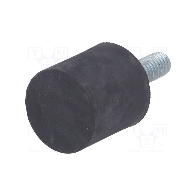 1 pcs x ELESA+GANTER - DVA.4-20-20-M6-18-40 - Vibroisolation foot, Ø: 20mm, H: 20mm, Shore hardness: 40±5, 160N