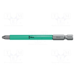 1 pcs x WERA - 5323781001 - Screwdriver bit, ACR®,Phillips, PH2, Overall len: 90mm