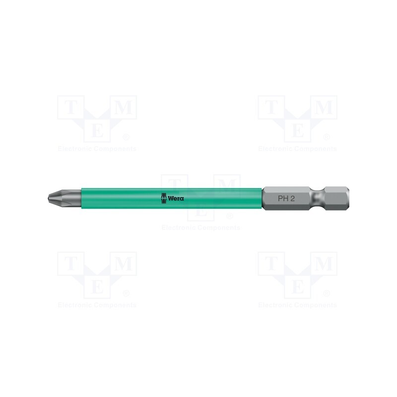 1 pcs x WERA - 5323781001 - Screwdriver bit, ACR®,Phillips, PH2, Overall len: 90mm