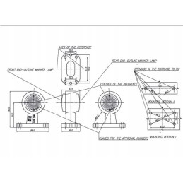 Round LED marker lamp 12 24v, screw-on