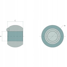 Lower connector ball, category 2, heavy duty granite