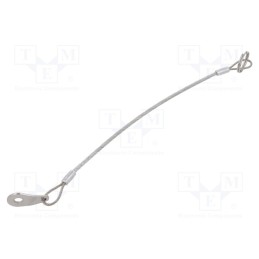 1 pcs x ELESA+GANTER - GN 111.2-200-18-B-TR - Retaining cable, Plating: PVC, stainless steel, 200mm