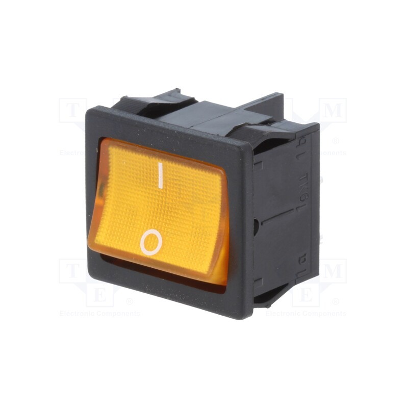 1 pcs x Marquardt - 1805.7104 - ROCKER, DPST, Pos: 2, ON-OFF, 10A/250VAC, orange, IP40, LED, 100mΩ