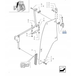 Door hinge seal new holland case 82035977