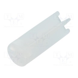 10 pcs x DREMEC - 8GE04V80283 - Spacer sleeve, LED, Øout: 6mm, ØLED: 5mm, L: 15.9mm, natural, UL94V-2