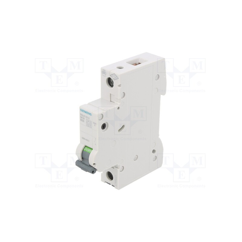 1 pcs x SIEMENS - 5SL6120-6 - Circuit breaker, 230VAC, Inom: 20A, Poles: 1, Charact: B, 6kA, IP20