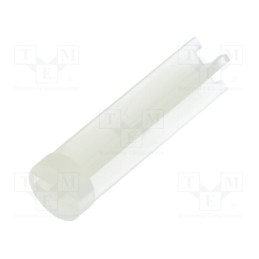 10 pcs x DREMEC - 8GE04V80285 - Spacer sleeve, LED, Øout: 6mm, ØLED: 5mm, L: 22.2mm, natural, UL94V-2