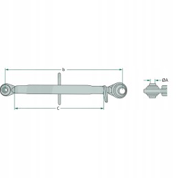 M24x3 central connector with pins