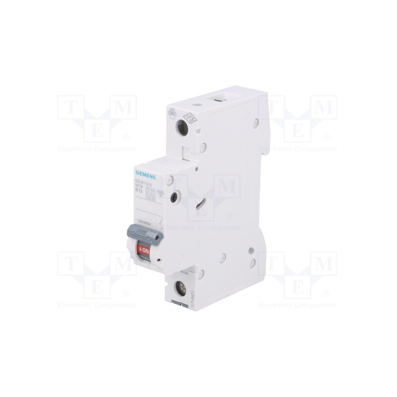 1 pcs x SIEMENS - 5SL6113-6 - Circuit breaker, 230VAC, Inom: 13A, Poles: 1, Charact: B, 6kA, IP20