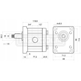 Multiplier 1 3 8 w pump 40l hydrolider