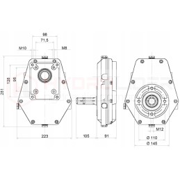Multiplier 1 3 8 w pump 53l hydrolider