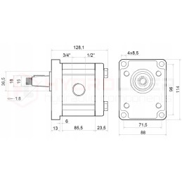 Multiplier 1 3 8 w pump 53l hydrolider