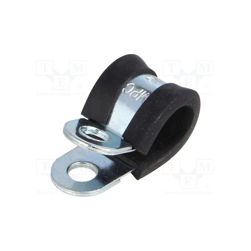 1 pcs x MPC INDUSTRIES - LKD11215 - Fixing clamp, ØBundle : 12mm, W: 15mm, steel, Cover material: EPDM