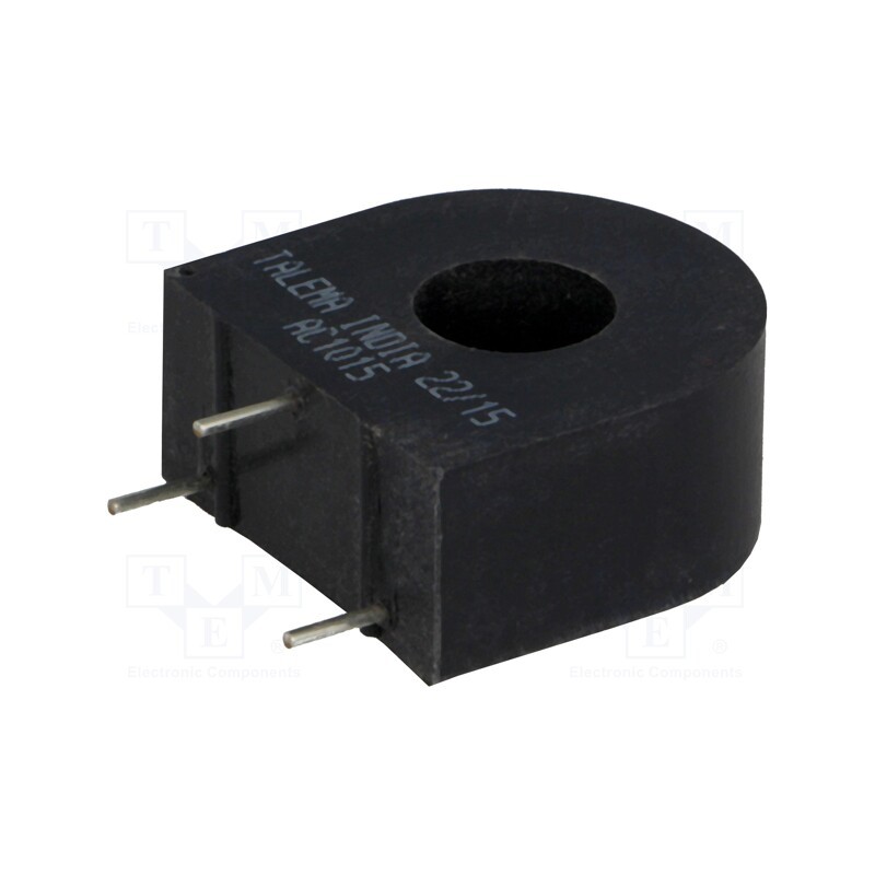 1 pcs x TALEMA - AC1015 - Current transformer, AC, Iin: 15A, 100Ω, 23mVA, C: 15.24mm, D: 7.62mm
