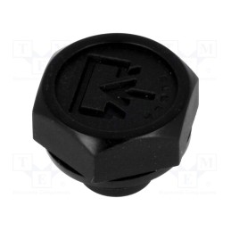 1 pcs x ELESA+GANTER - 58553 - Fill plug, without side hole, Thread: M12, Overall len: 16mm