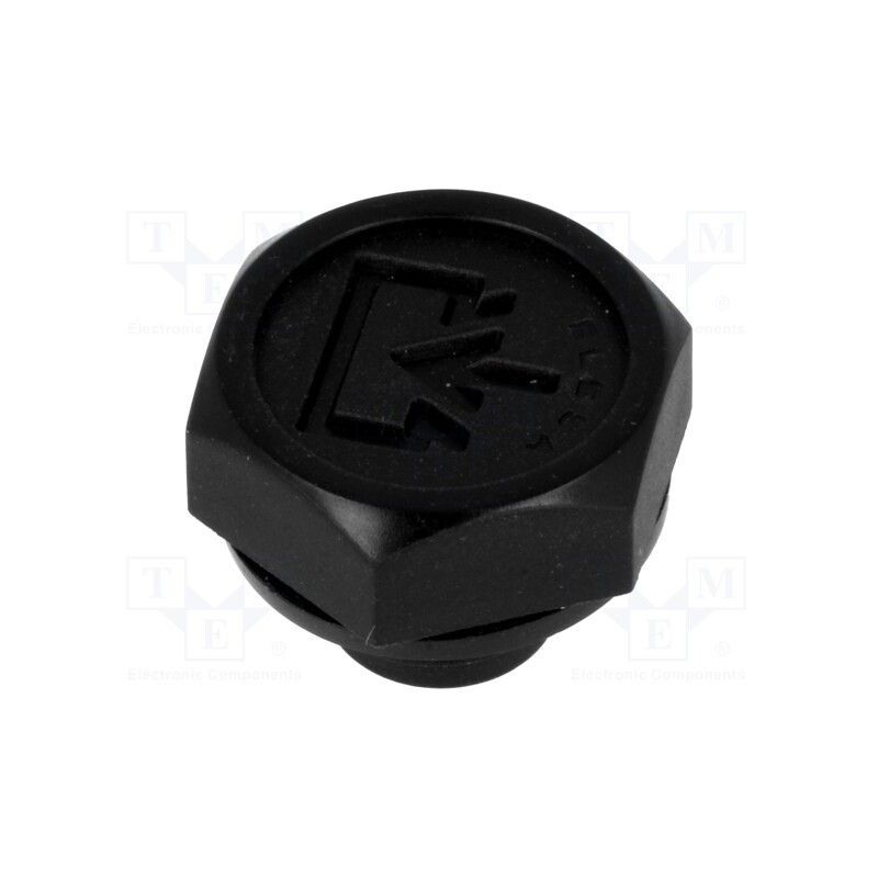 1 pcs x ELESA+GANTER - 58553 - Fill plug, without side hole, Thread: M12, Overall len: 16mm