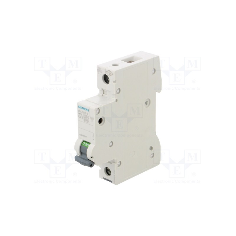 1 pcs x SIEMENS - 5SL6105-7 - Circuit breaker, 230VAC, Inom: 0.5A, Poles: 1, Charact: C, 6kA, IP20