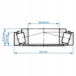 Landini steering knuckle bearing 342661m1 hm89446 10 koyo