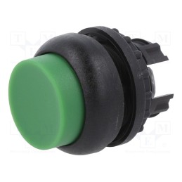 1 pcs x EATON ELECTRIC - M22S-DH-G - Switch: push-button, 22mm, Stabl.pos: 1, green, none, IP67, Pos: 2