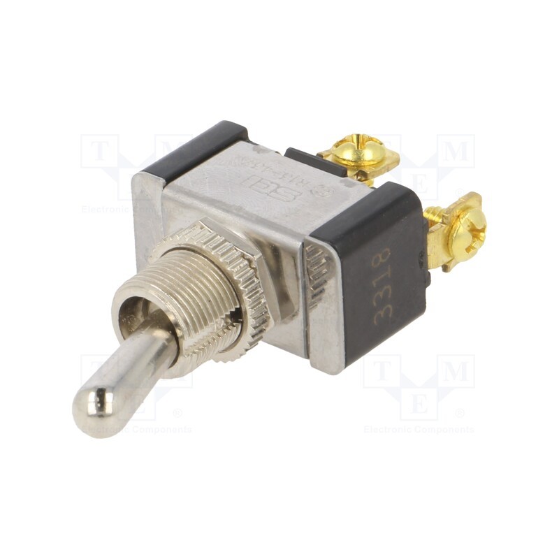 1 pcs x SWITCH COMPONENTS - TA2-1B-DC-6 - Switch: toggle, Pos: 2, SPST, OFF-(ON), 21A/14VDC, Leads: screw, 50mΩ