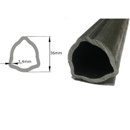 PTO shaft tube, profiled triangle, 36x3, 4mm, 1m