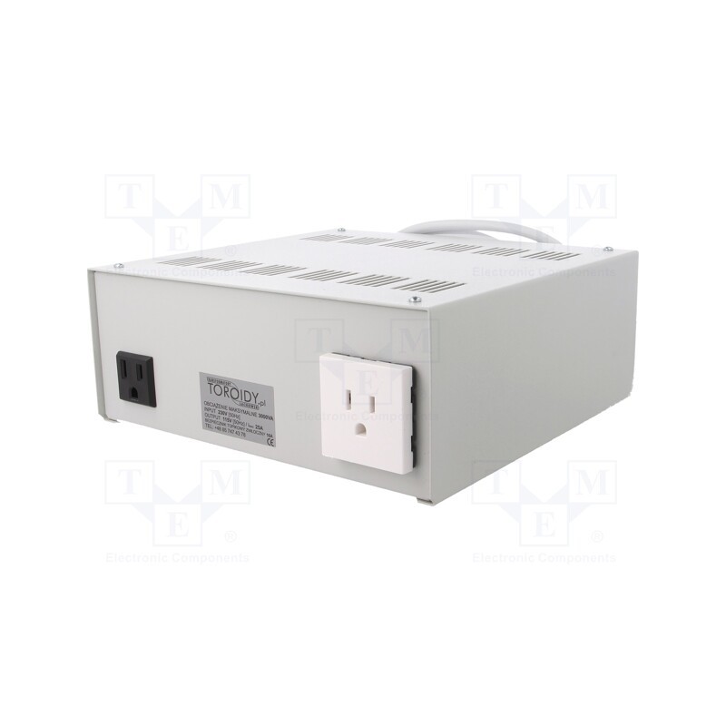 1 pcs x TOROIDY - ATS3000VA-230/110V U - Autotransformer, 230VAC, Power: 3000VA, Usec.1: 115V