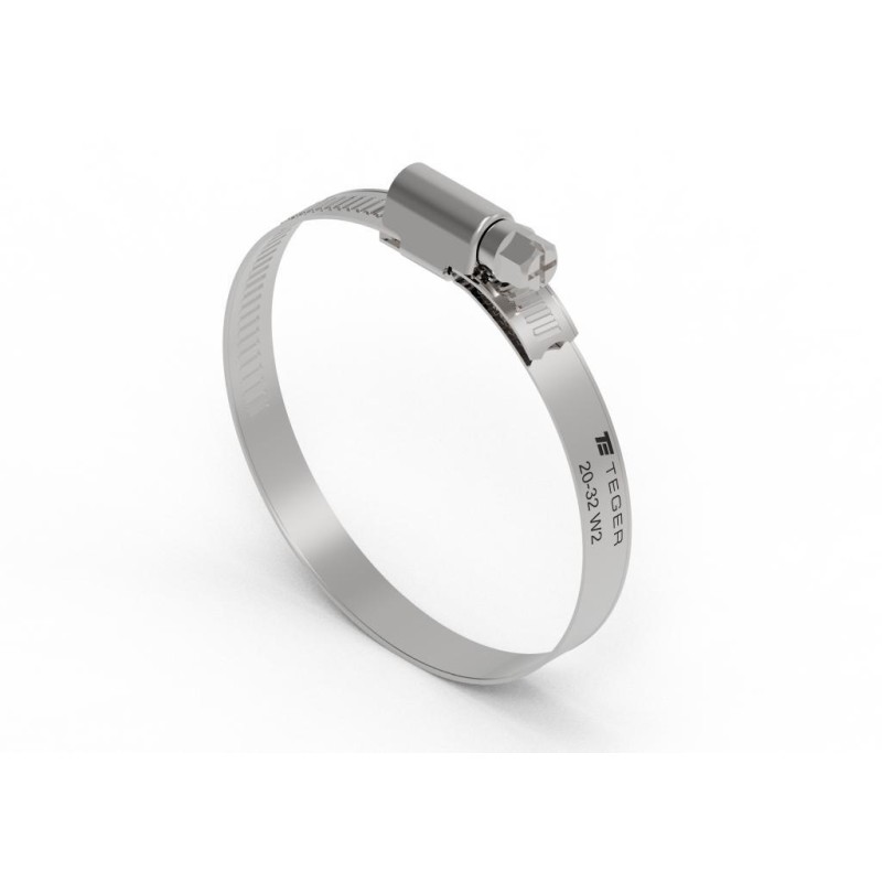 Clamping band 20 32 worm clamp W2 steel