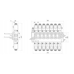 Hydraulic distributor 7z50 7xa1 24v badestnost