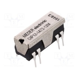 1 pcs x MEDER - DIP12-1A72-12M - Relay: reed switch, SPST-NO, Ucoil: 12VDC, 1A, max.200VDC, 145mW