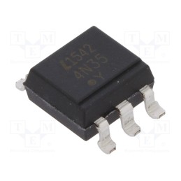 5 pcs x LITEON - 4N35S-TA1 - Optocoupler, SMD, Ch: 1, OUT: transistor, Uinsul: 3.55kV, Uce: 30V