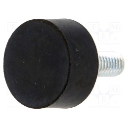 1 pcs x ELESA+GANTER - DVA.4-20-10-M6-18-70 - Vibroisolation foot, Ø: 20mm, H: 10mm, Shore hardness: 70±5, 504N