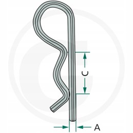 Spring cotter pin 6 mm, pack of 5