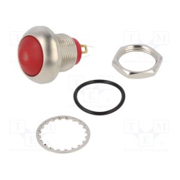 1 pcs x KNITTER-SWITCH - DPWL 1 CG D2D-RG - Switch: push-button, Pos: 2, SPST-NO, 0.5A/48VAC, 0.2A/50VDC, IP67