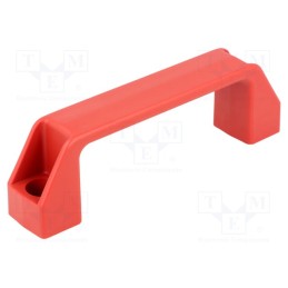 1 pcs x ELESA+GANTER - 37105 - Handle, technopolymer PA, red, H: 41mm, L: 137mm, W: 26mm, F2: 2.5kN