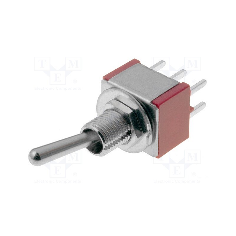 1 pcs x IC SWITCHES- Switch: toggle, Pos: 3, DP3T, ON-OFF-(ON), 5A/125VAC, 5A/28VDC, ICE1