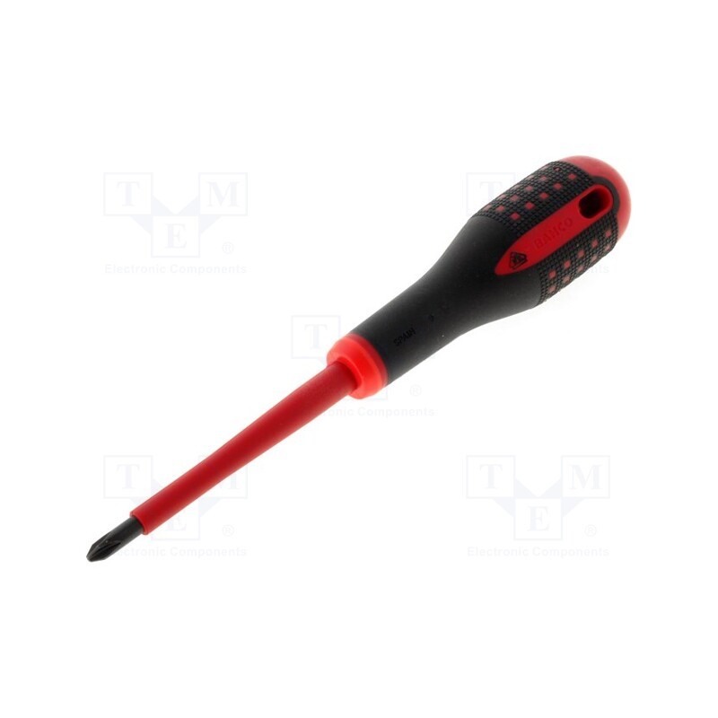 1 pcs x BAHCO - BE-8620S - Screwdriver, insulated, Phillips, PH2, Blade length: 100mm, 1kVAC